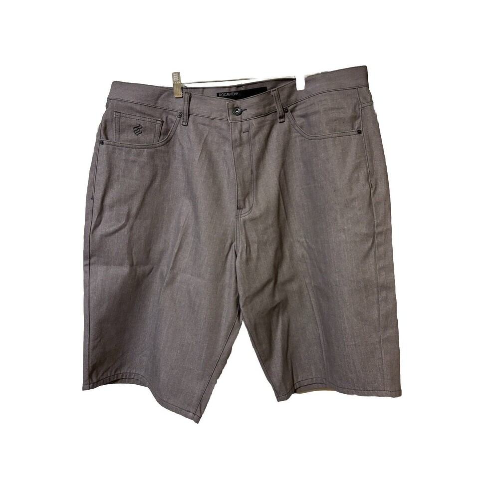 Rocwear Shorts Men Size Size 42 W Gray Longer Pockets Cotton